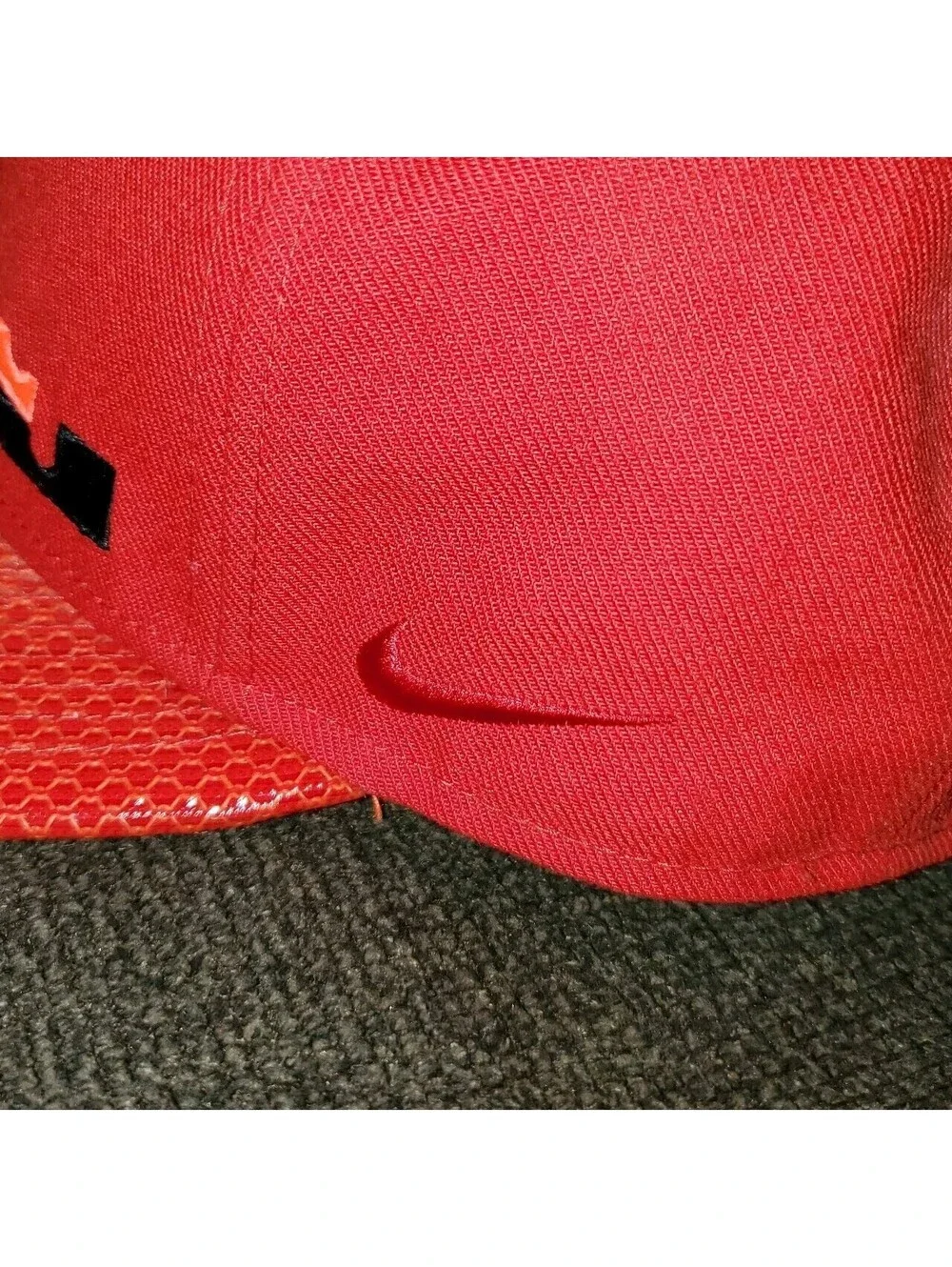 NIKE True Lebron James Heart Of Lion SnapBack Hat Cap Red Neon Orange Snakeskin